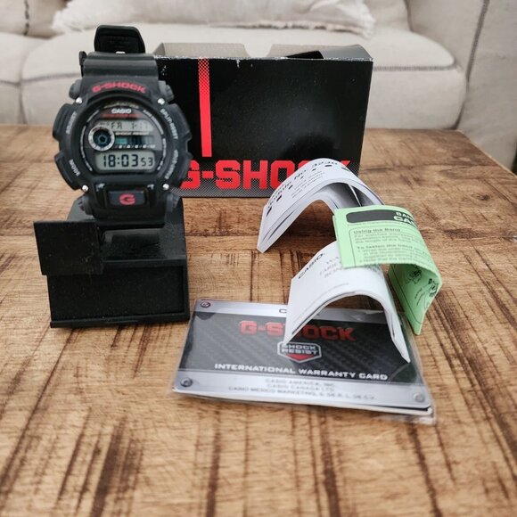 Casio G-Shock Quartz Watch LED 200M Alarm Black Backlght DW9052 Tested/Working - Picture 1 of 5